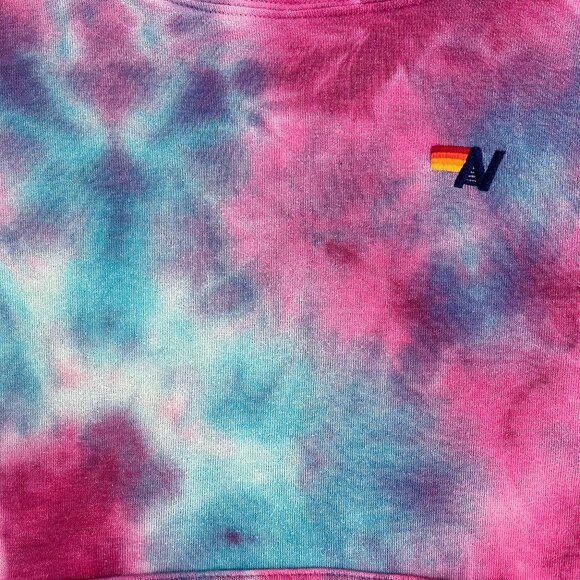 Aviator Nation Ninja Pullover Hoodie Tie Dye Unisex Size Medium Blue Purple - Picture 9 of 16